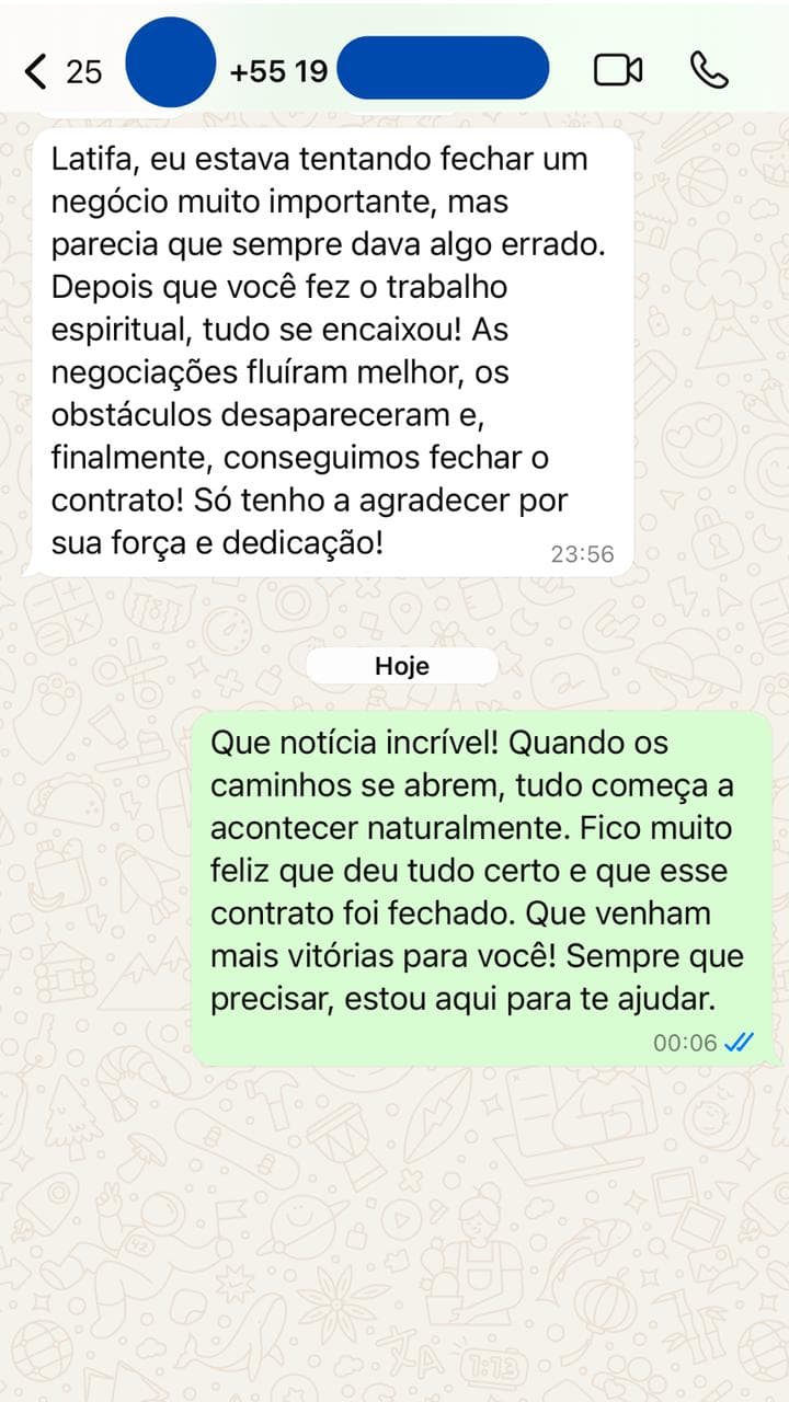 Depoimento de cliente satisfeito